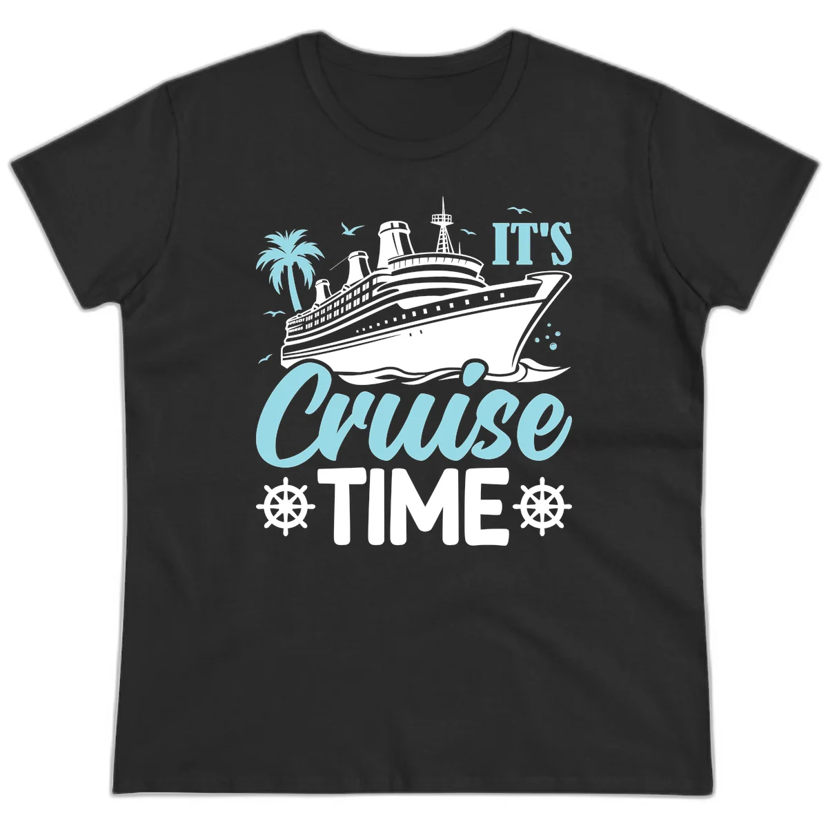 It's Cruise Time Ladies Tee in Black