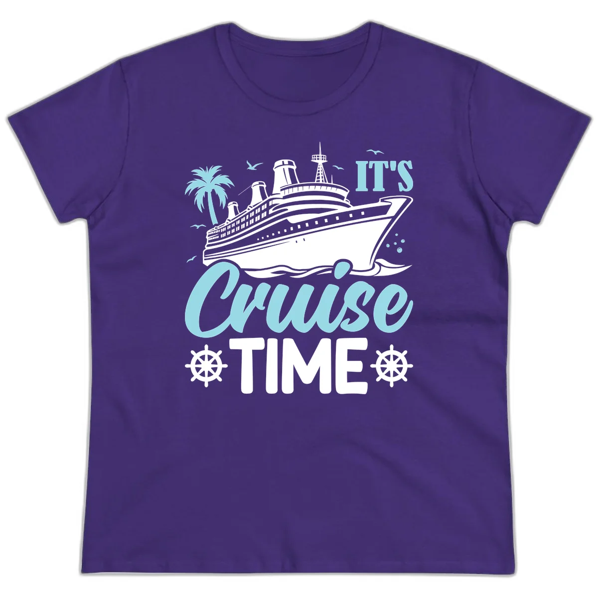 It's Cruise Time Ladies Tee in Purple