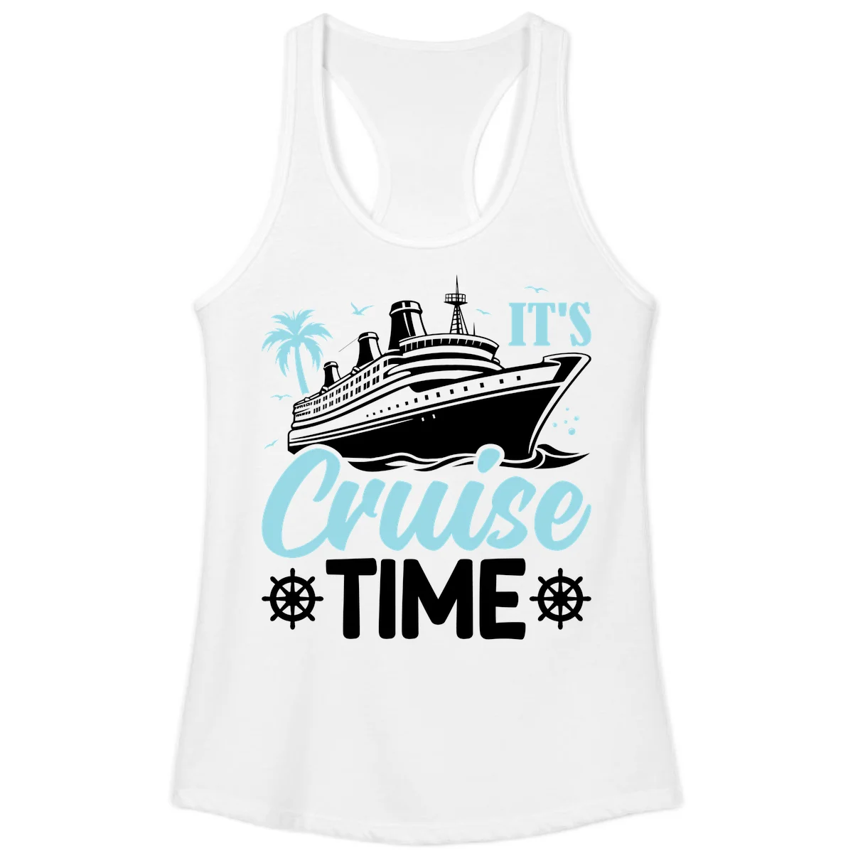 It's Cruise Time Ladies Tank in White