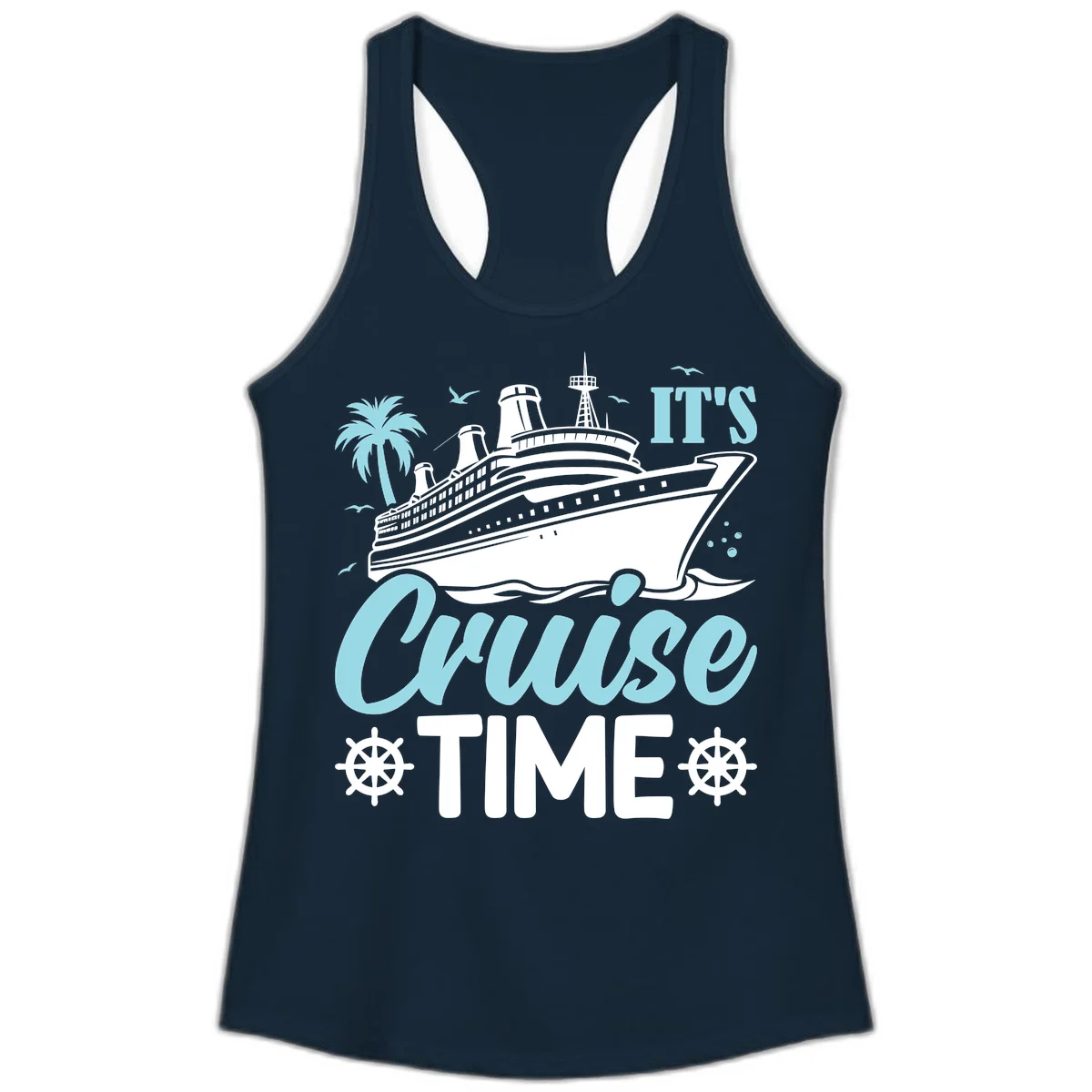 It's Cruise Time Ladies Tank in Solid Midnight Navy