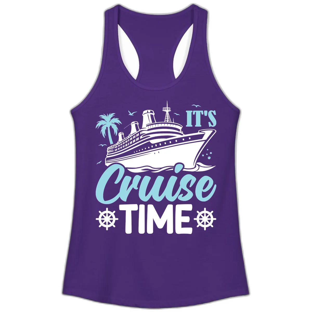 It's Cruise Time Ladies Tank in Solid Purple Rush