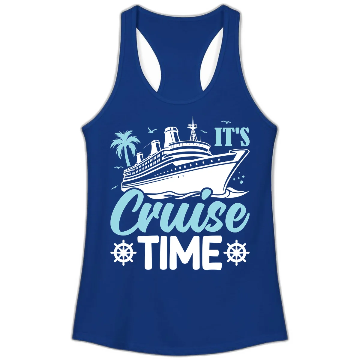 It's Cruise Time Ladies Tank in Solid Royal