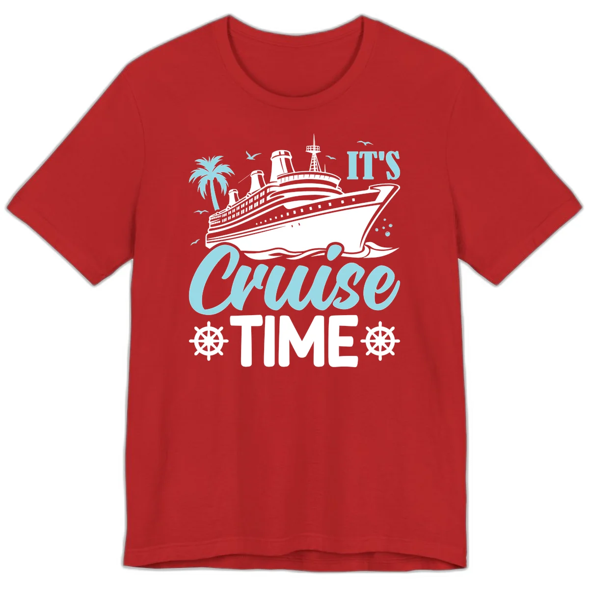 It's Cruise Time Premium T-Shirt in Red