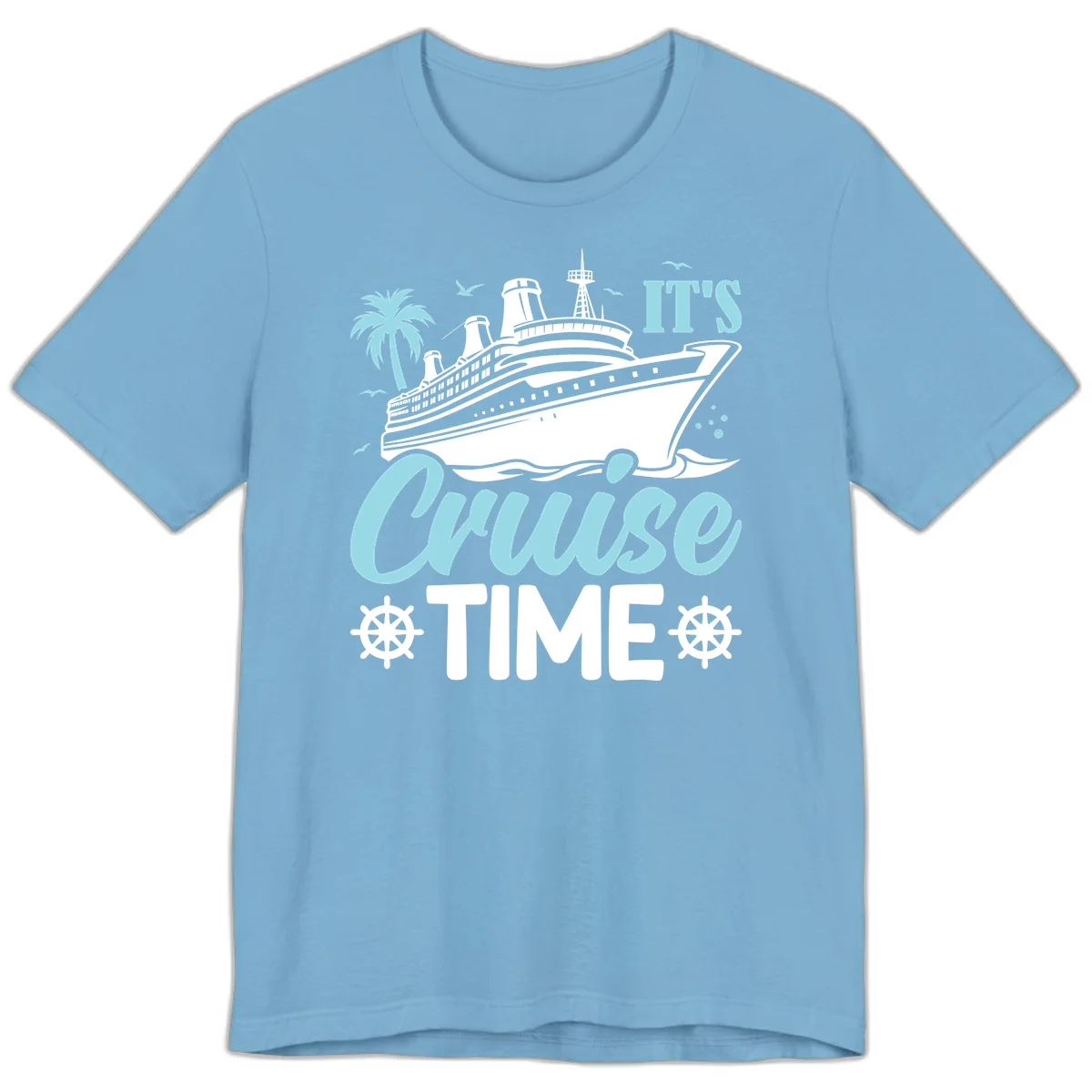 It's Cruise Time Premium T-Shirt in Ocean Blue
