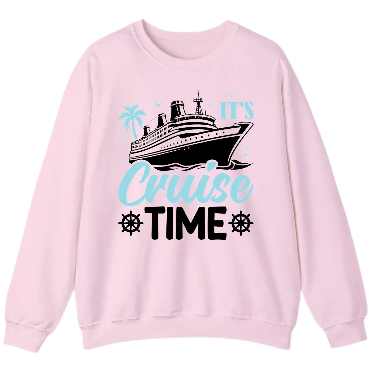 It's Cruise Time Sweatshirt in Light Pink