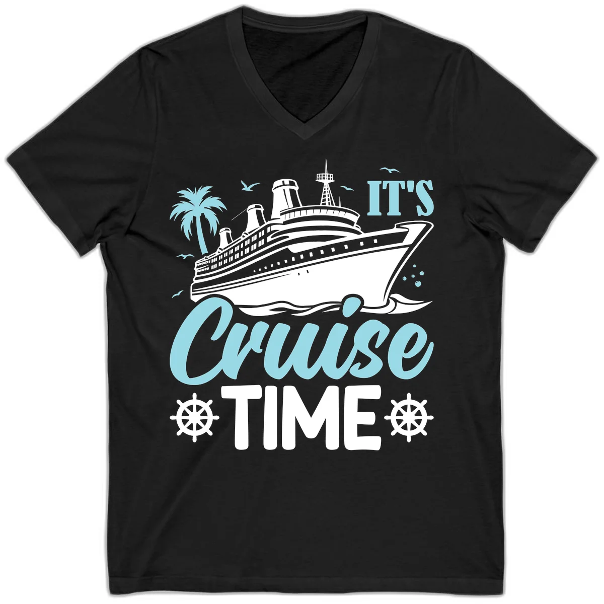 It's Cruise Time V-Neck in Black