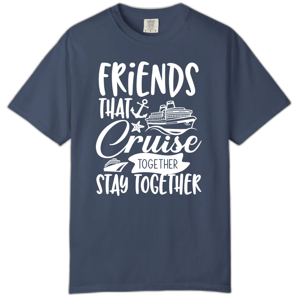 Friends That Cruise Together Comfort Color in Midnight