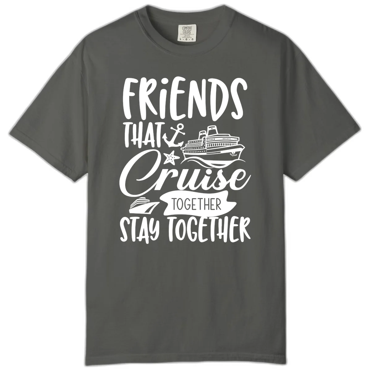 Friends That Cruise Together Comfort Color in Pepper