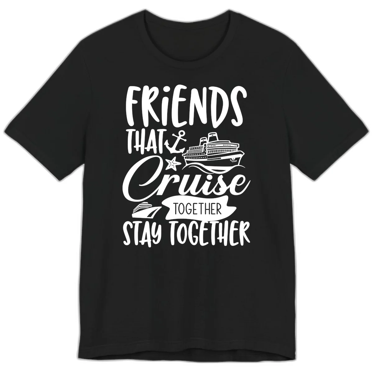 Friends That Cruise Together Premium T-Shirt in Black