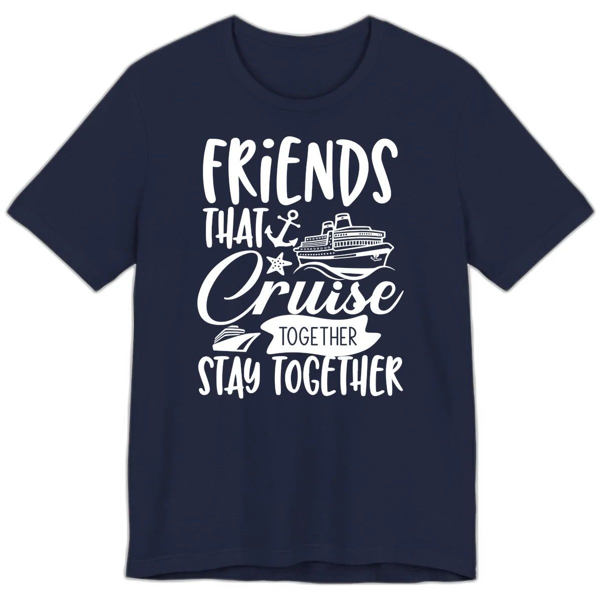 Friends That Cruise Together Premium T-Shirt in Navy