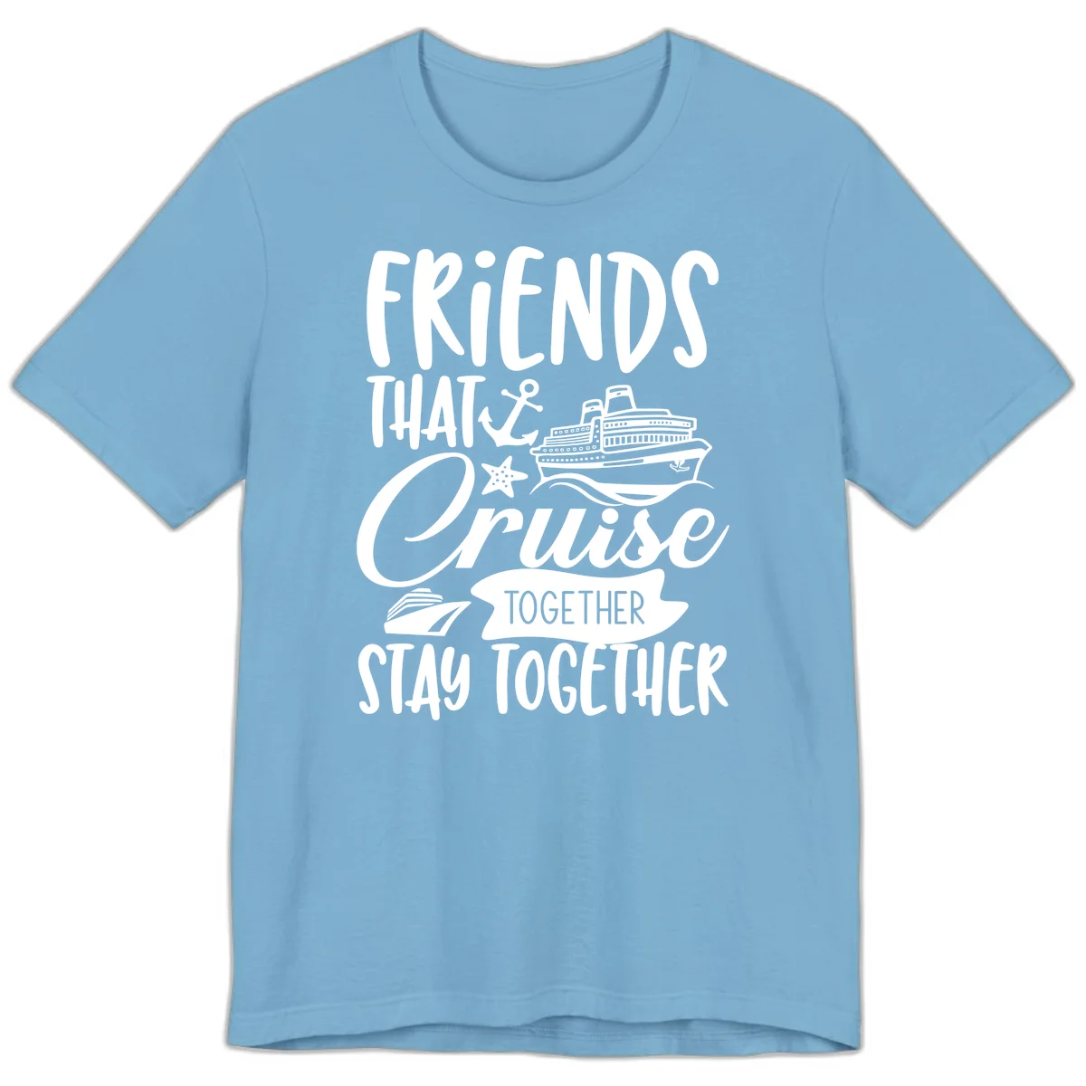 Friends That Cruise Together Premium T-Shirt in Ocean Blue