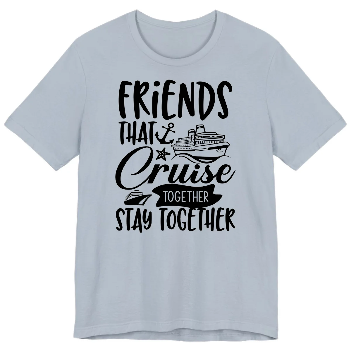 Friends That Cruise Together Premium T-Shirt in Light Blue