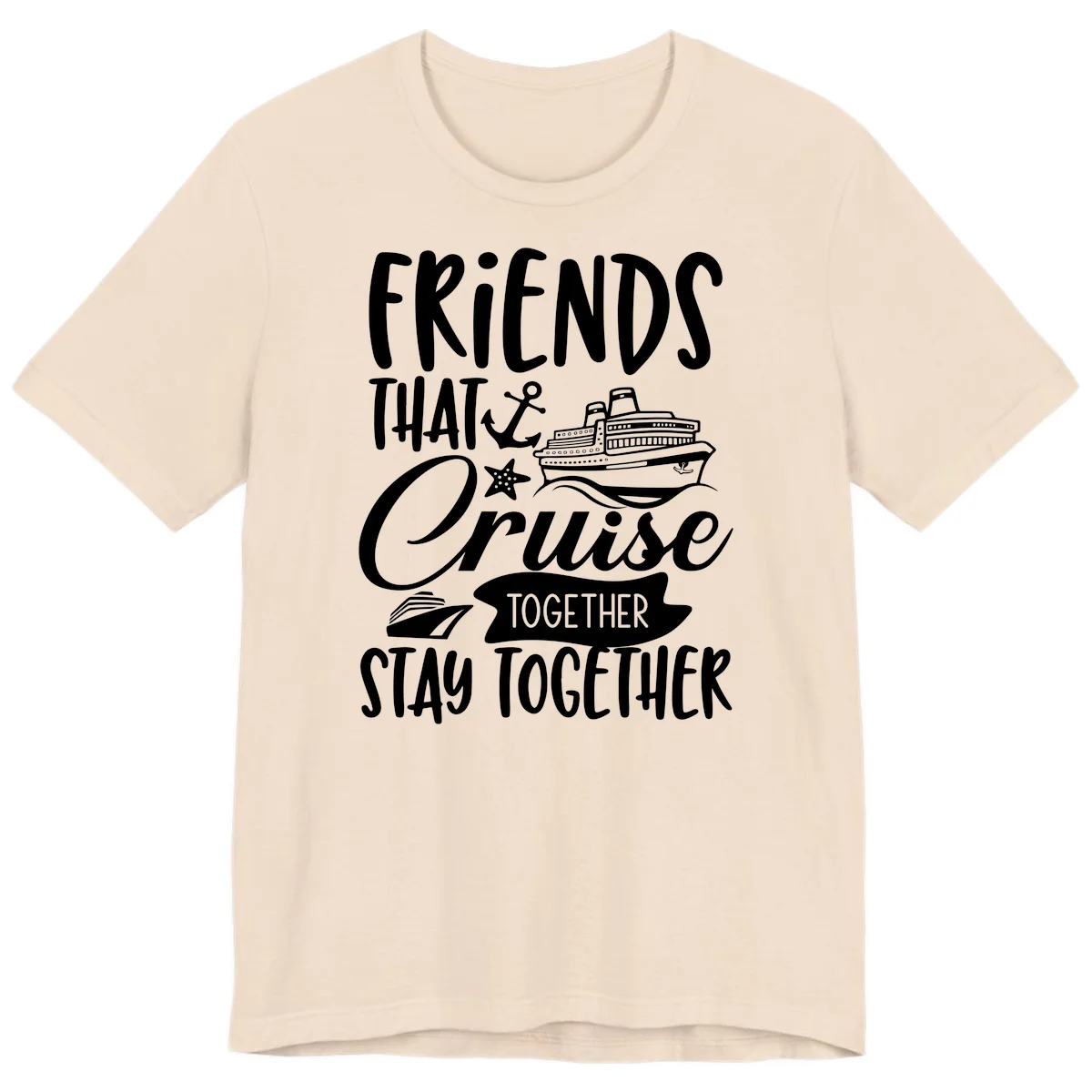 Friends That Cruise Together Premium T-Shirt in Soft Cream