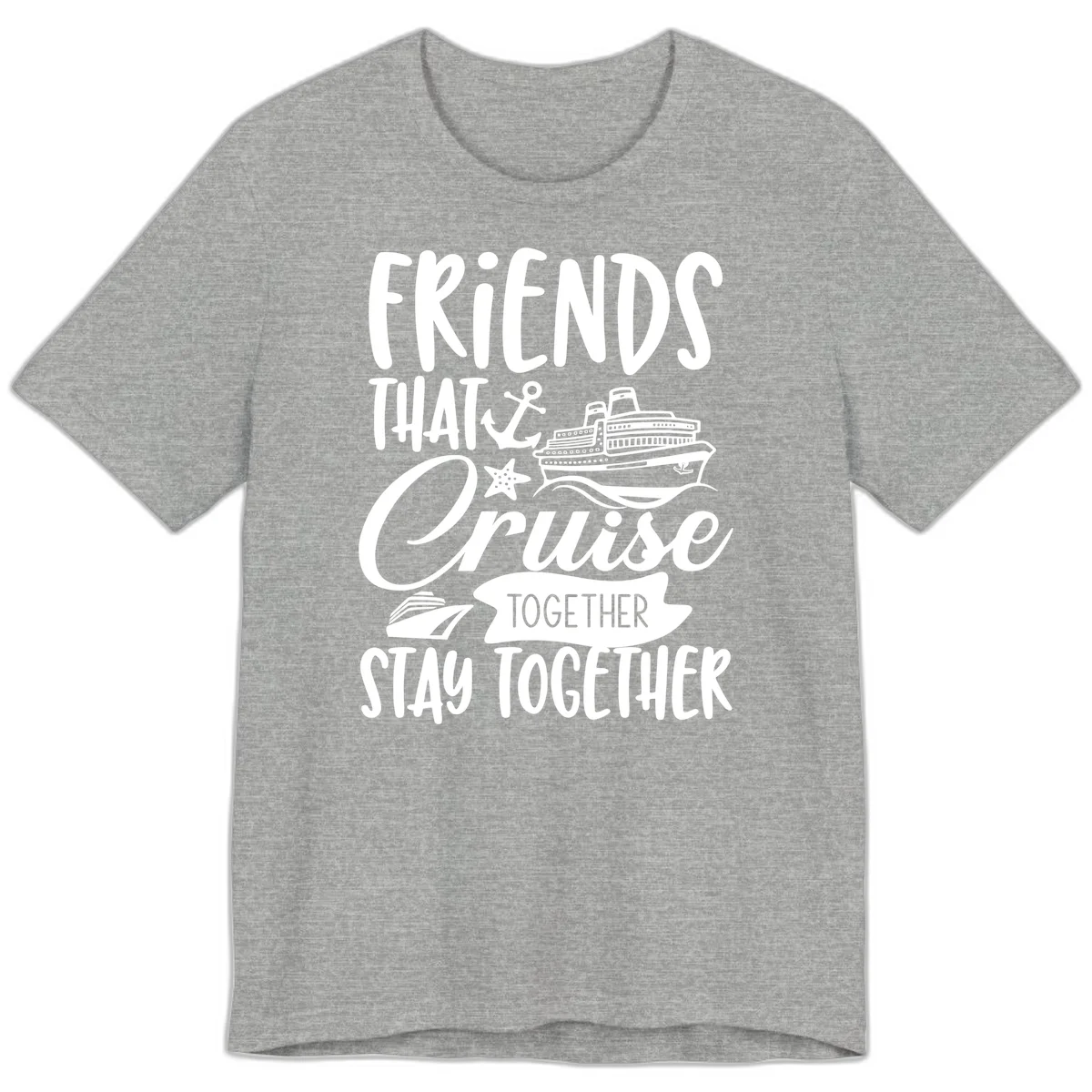 Friends That Cruise Together Premium T-Shirt in Athletic Heather