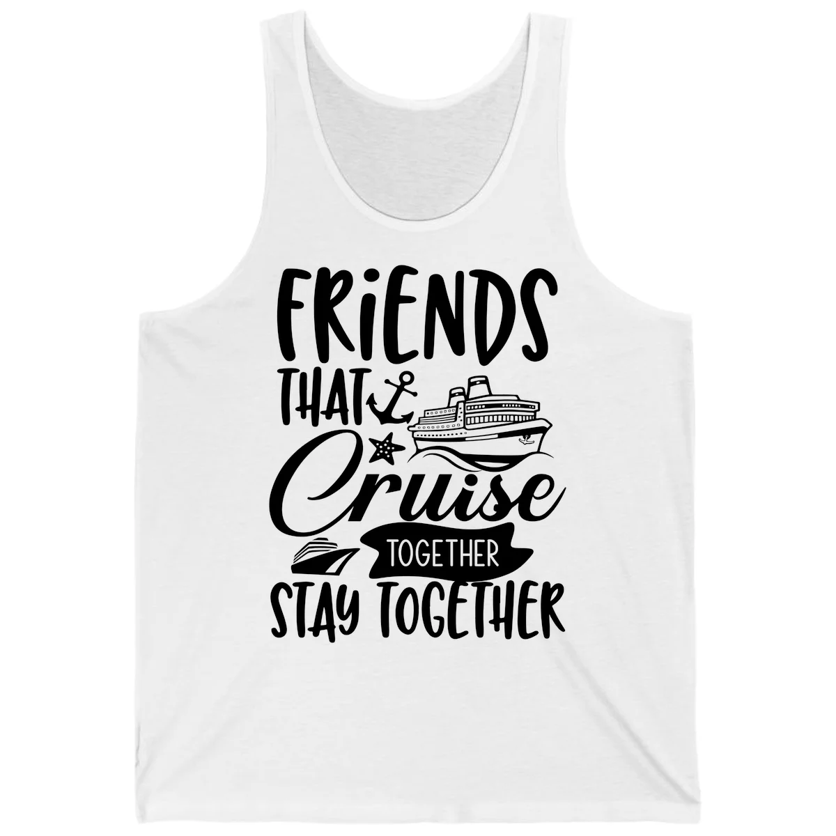 Friends That Cruise Together Tank in White