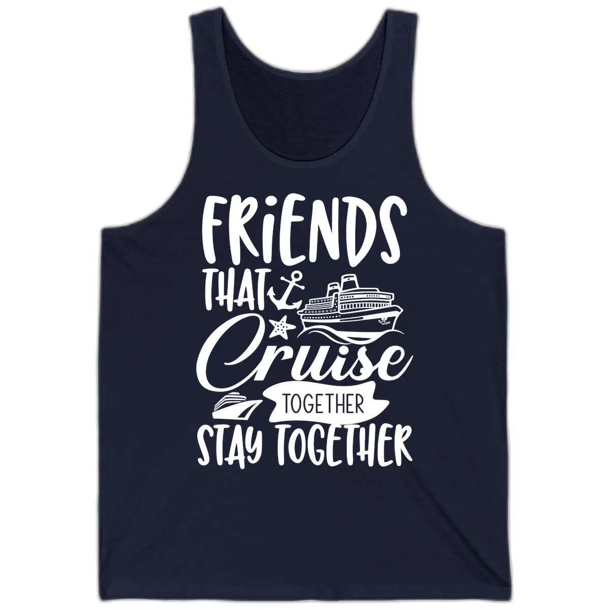 Friends That Cruise Together Tank in Navy