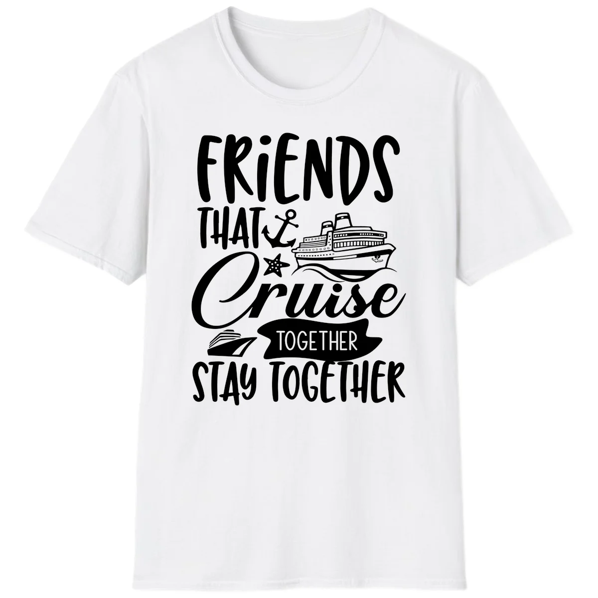 Friends That Cruise Together T-Shirt in White