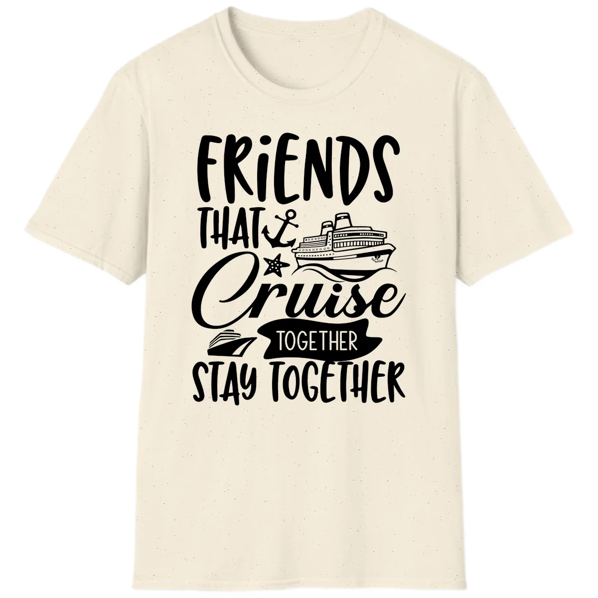 Friends That Cruise Together T-Shirt in Natural
