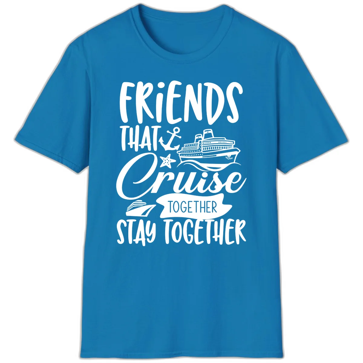 Friends That Cruise Together T-Shirt in Sapphire