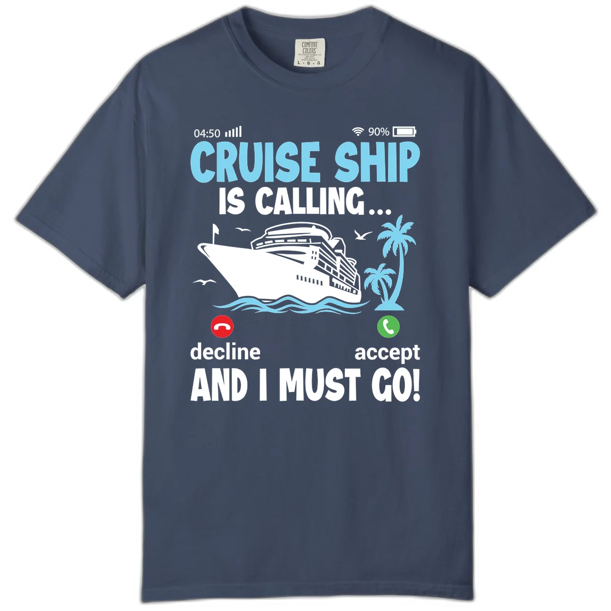 Cruise Ship Is Calling Comfort Color in Midnight