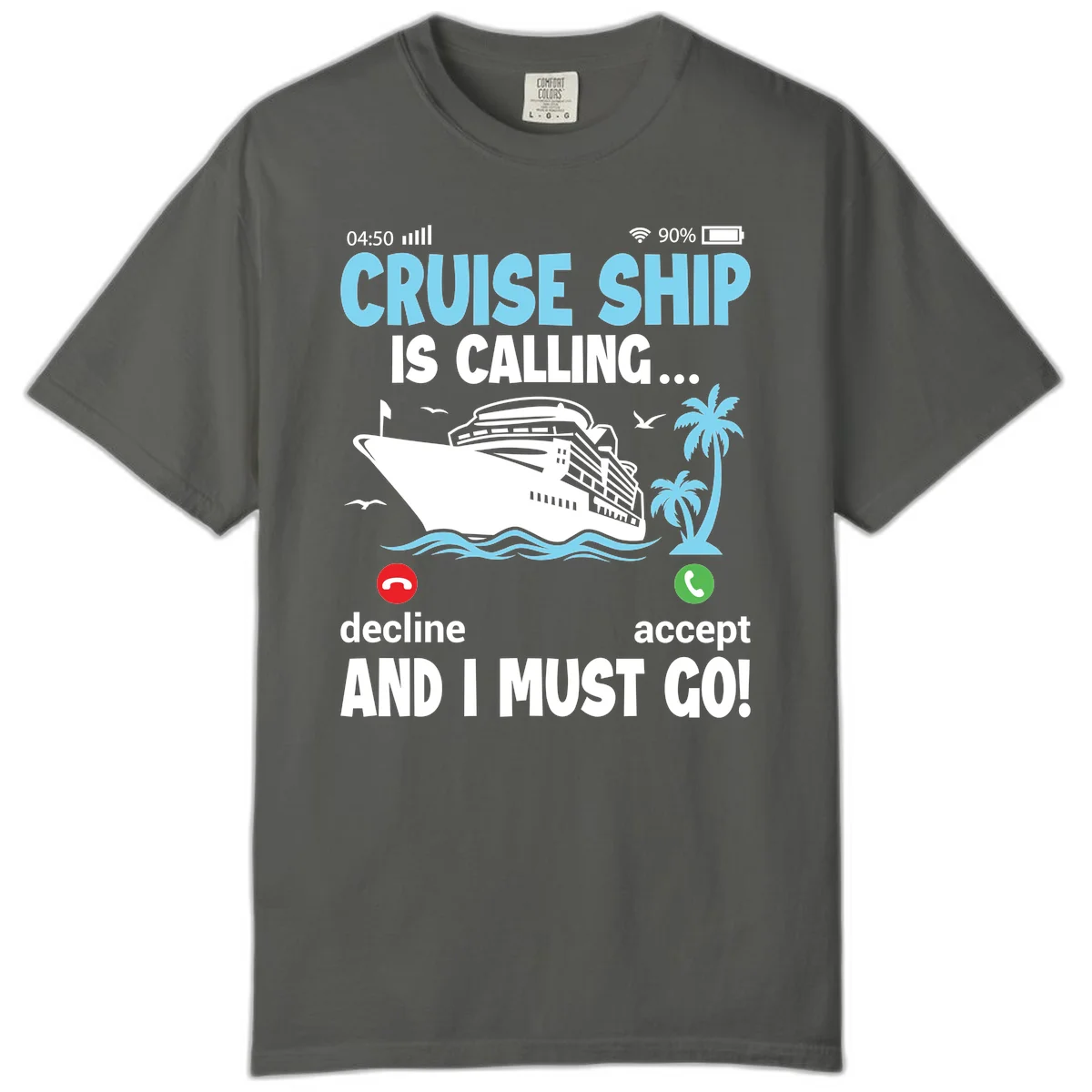 Cruise Ship Is Calling Comfort Color in Pepper