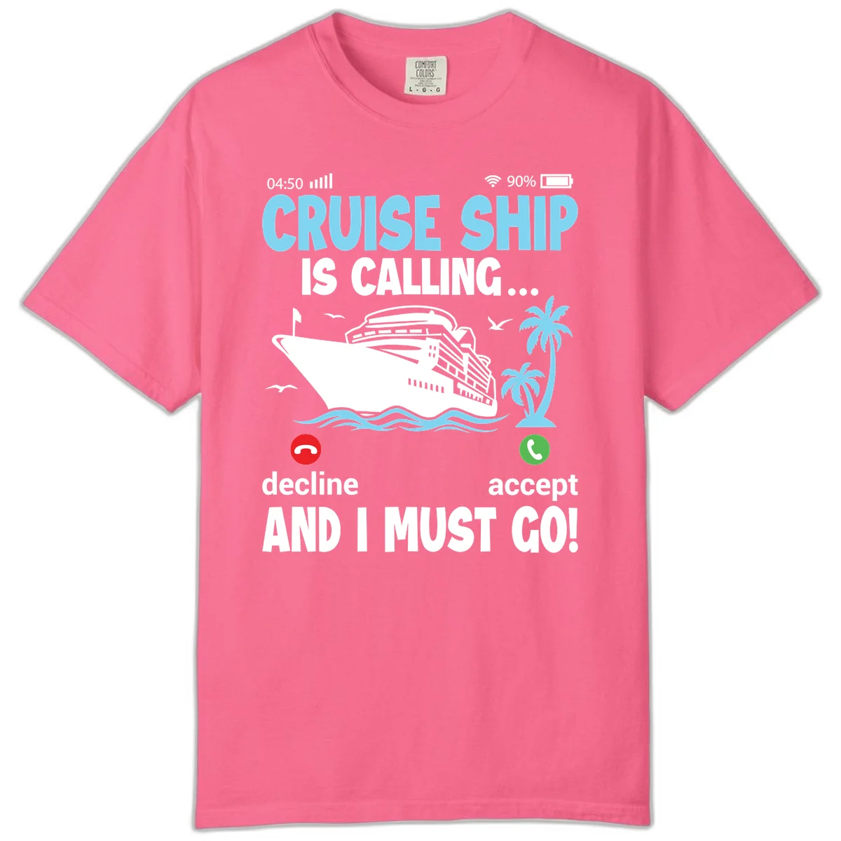 Cruise Ship Is Calling Comfort Color in Crunchberry