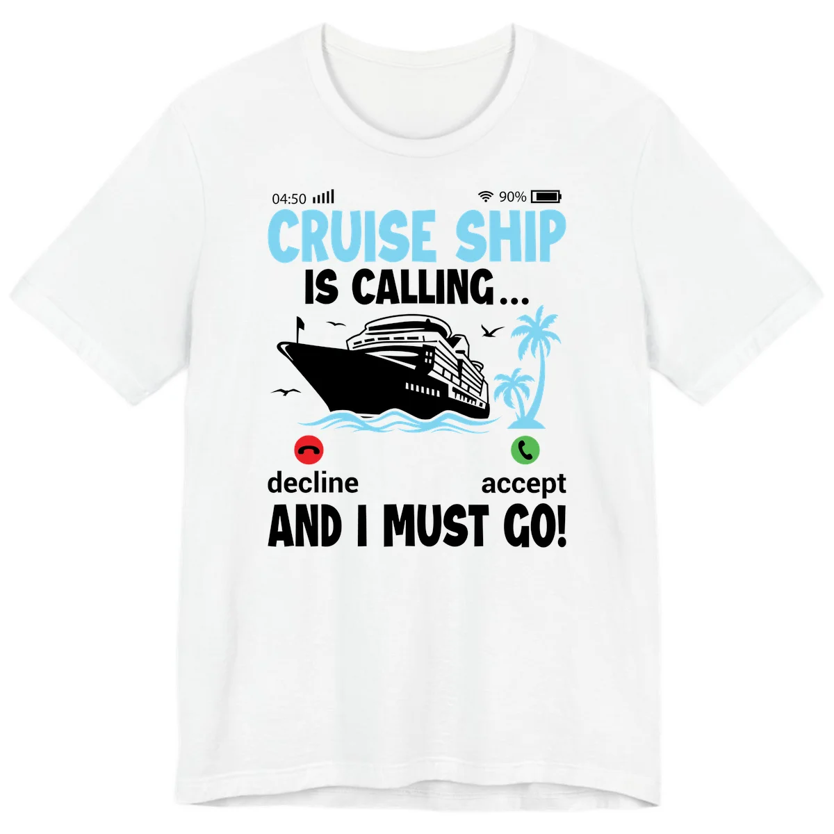 Cruise Ship Is Calling Premium T-Shirt in White