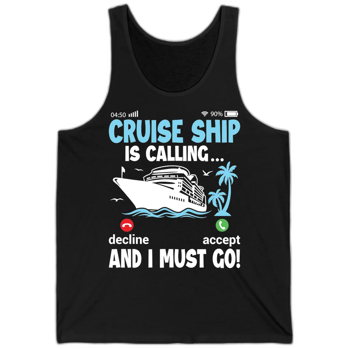Cruise Ship Is Calling Tank in Black