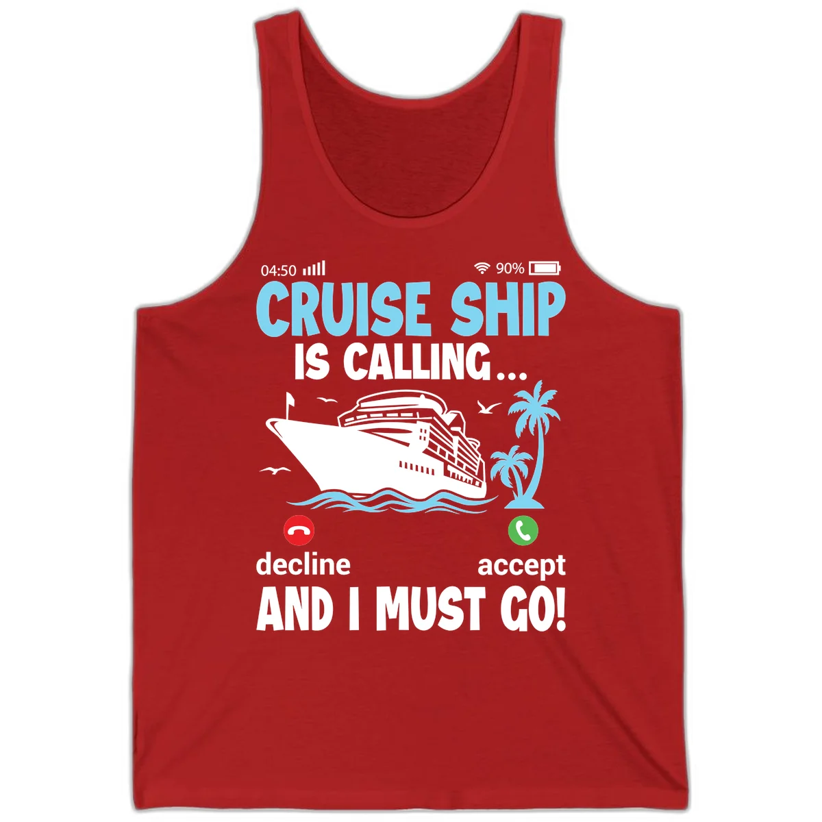 Cruise Ship Is Calling Tank in Red