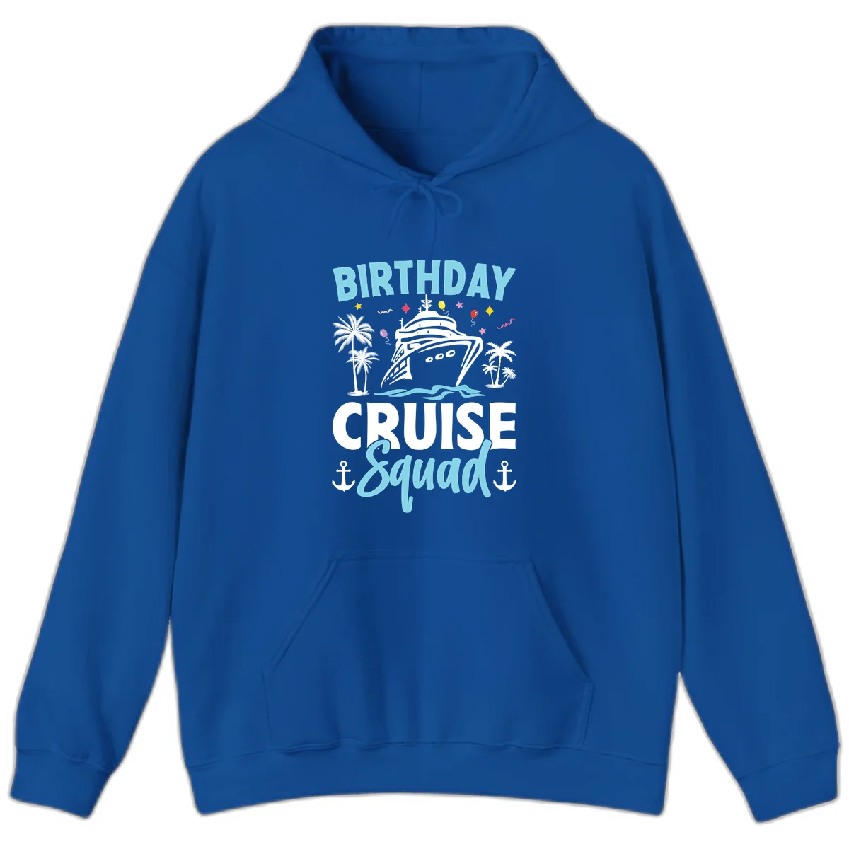 Birthday Cruise Squad Hoodie in Royal