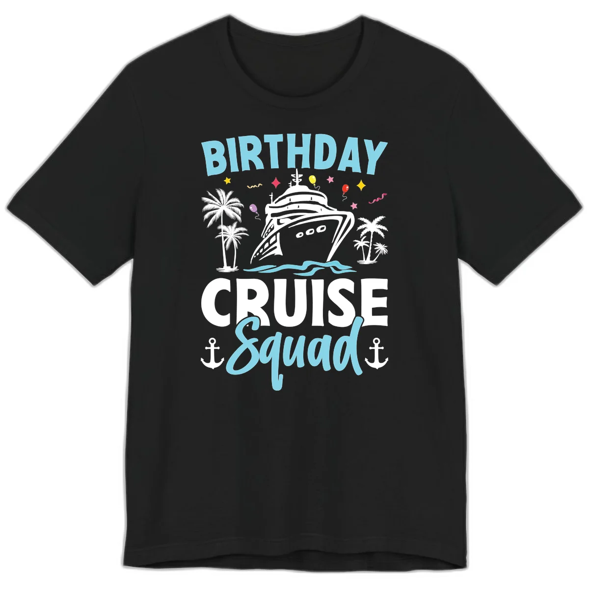 Birthday Cruise Squad Premium T-Shirt in Black