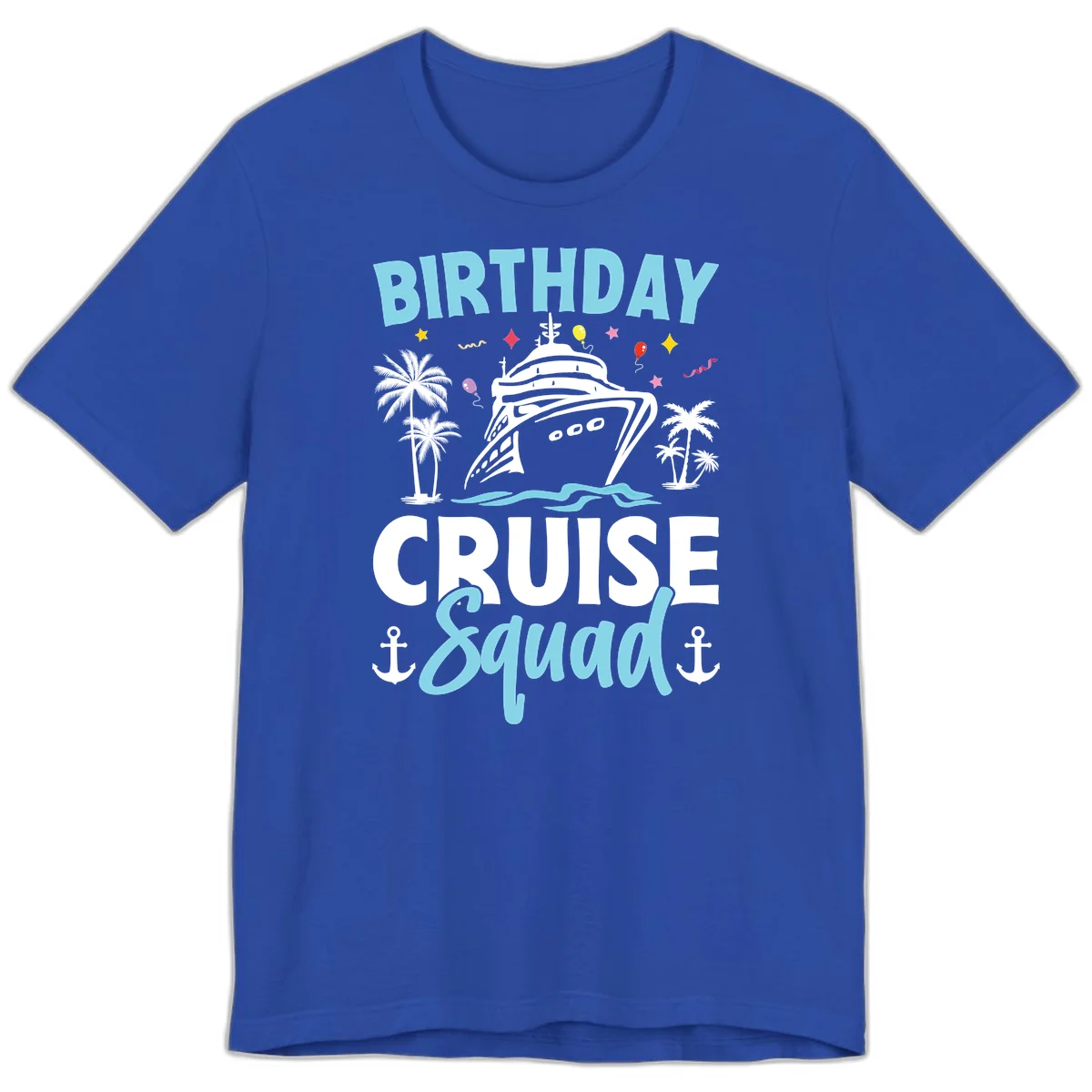 Birthday Cruise Squad Premium T-Shirt in True Royal