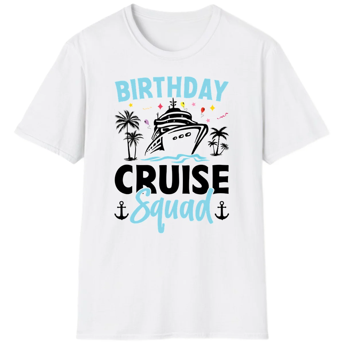 Birthday Cruise Squad T-Shirt in White