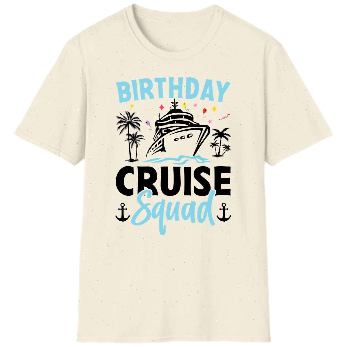 Birthday Cruise Squad T-Shirt in Natural