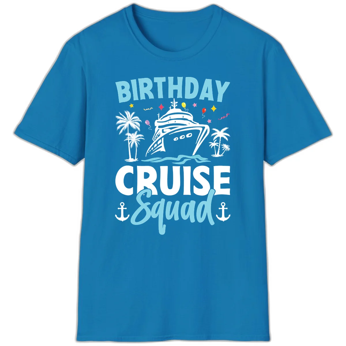 Birthday Cruise Squad T-Shirt in Sapphire