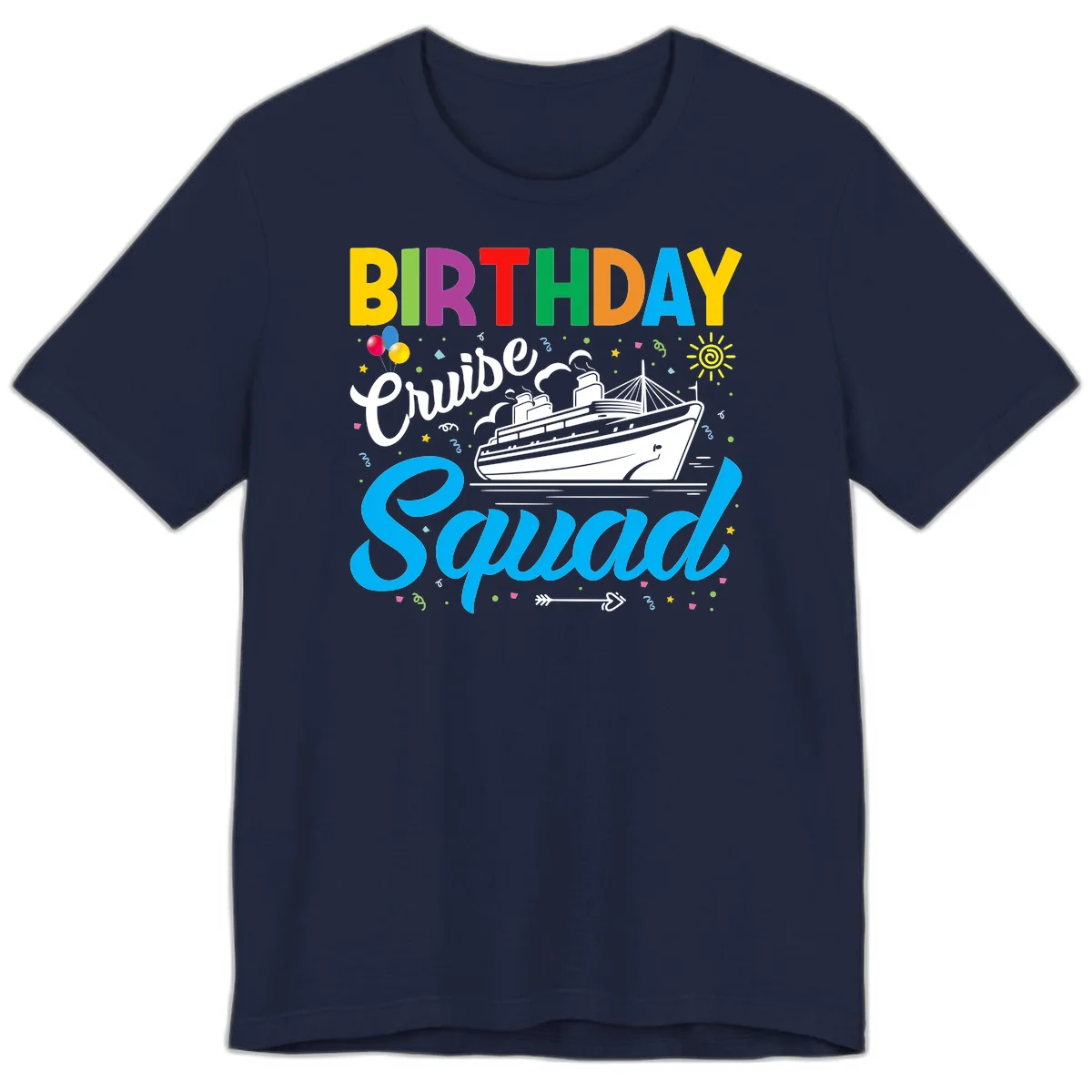 Birthday Cruise Squad Premium T-Shirt in Navy