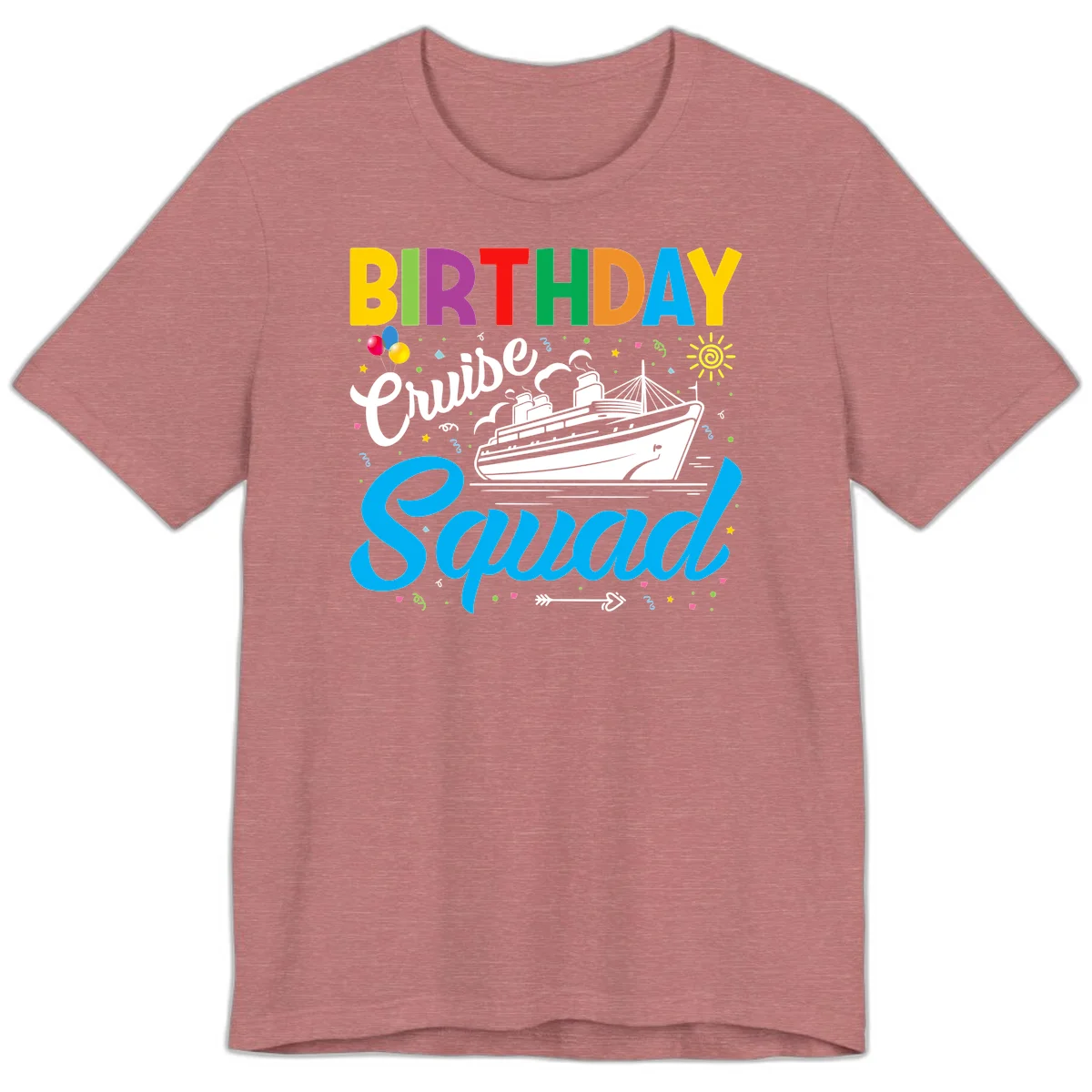 Birthday Cruise Squad Premium T-Shirt in Heather Mauve