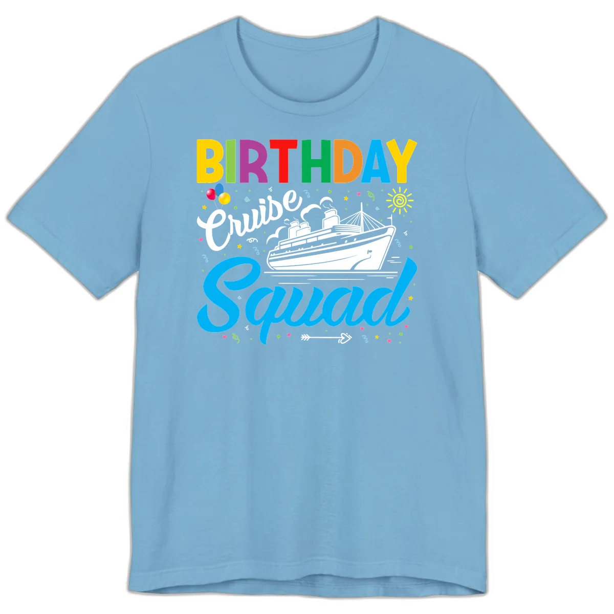 Birthday Cruise Squad Premium T-Shirt in Ocean Blue