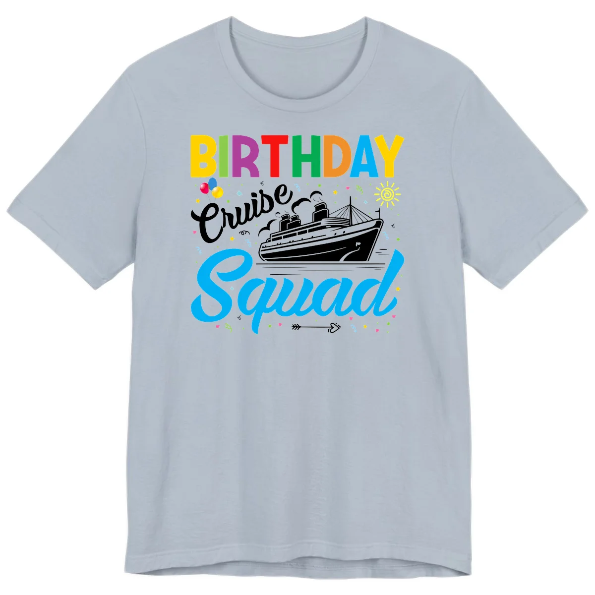 Birthday Cruise Squad Premium T-Shirt in Light Blue
