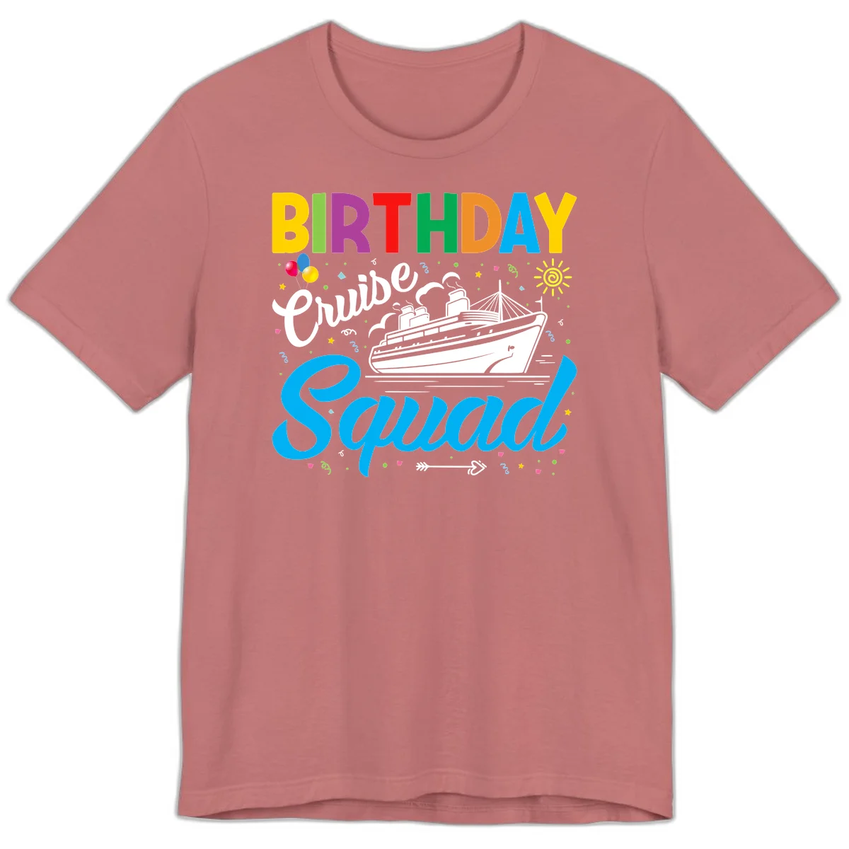Birthday Cruise Squad Premium T-Shirt in Mauve