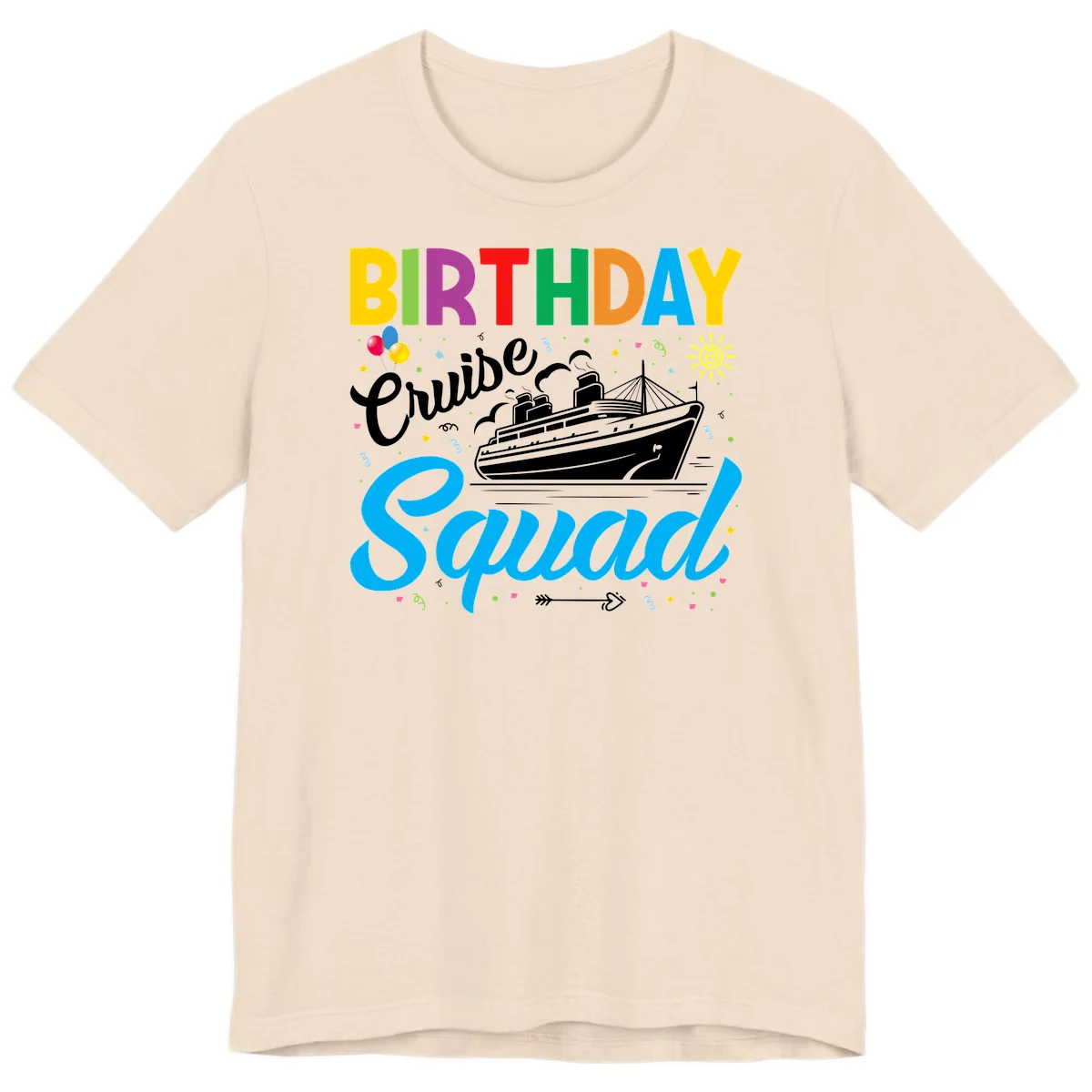 Birthday Cruise Squad Premium T-Shirt in Soft Cream
