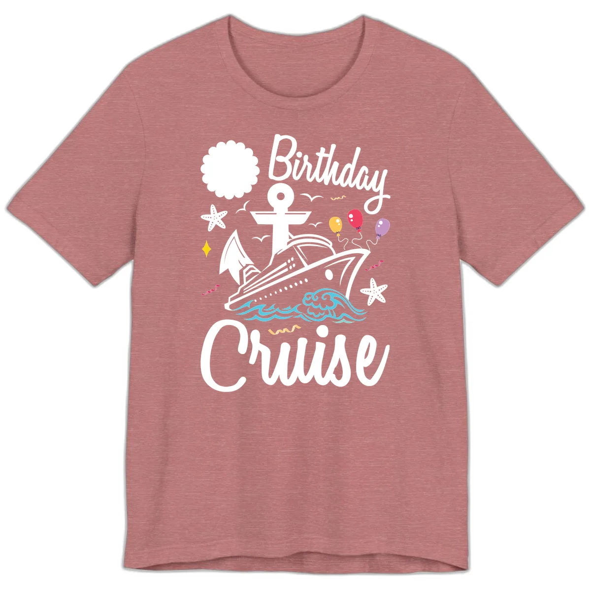 Birthday Cruise Nautical Celebration Premium T-Shirt in Heather Mauve