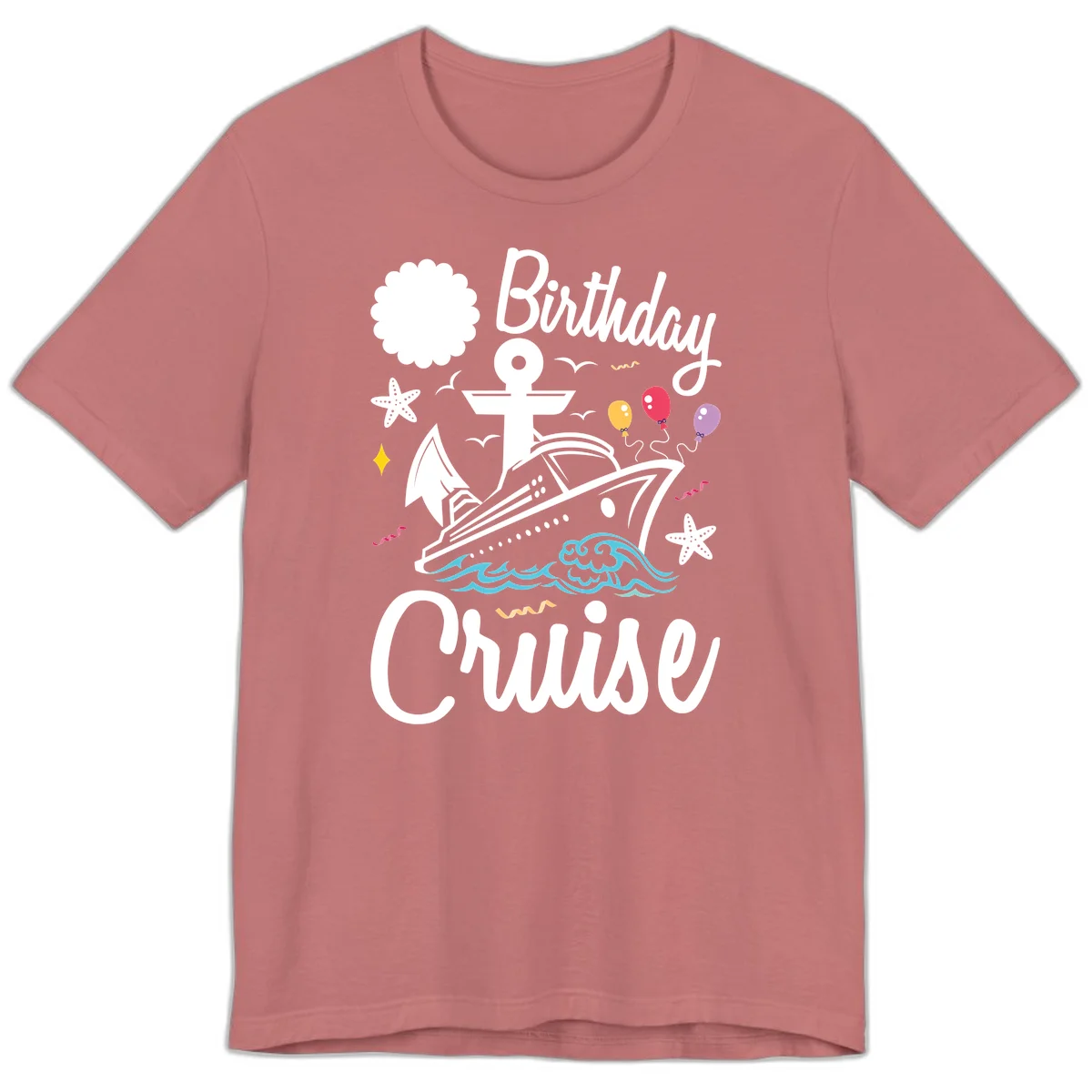 Birthday Cruise Nautical Celebration Premium T-Shirt in Mauve