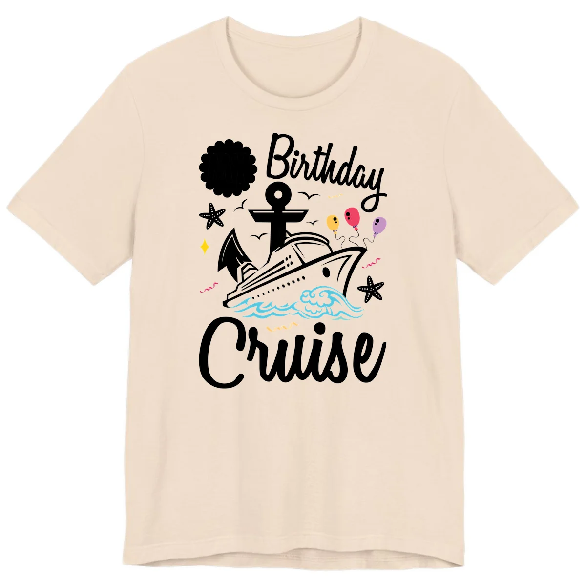 Birthday Cruise Nautical Celebration Premium T-Shirt in Soft Cream