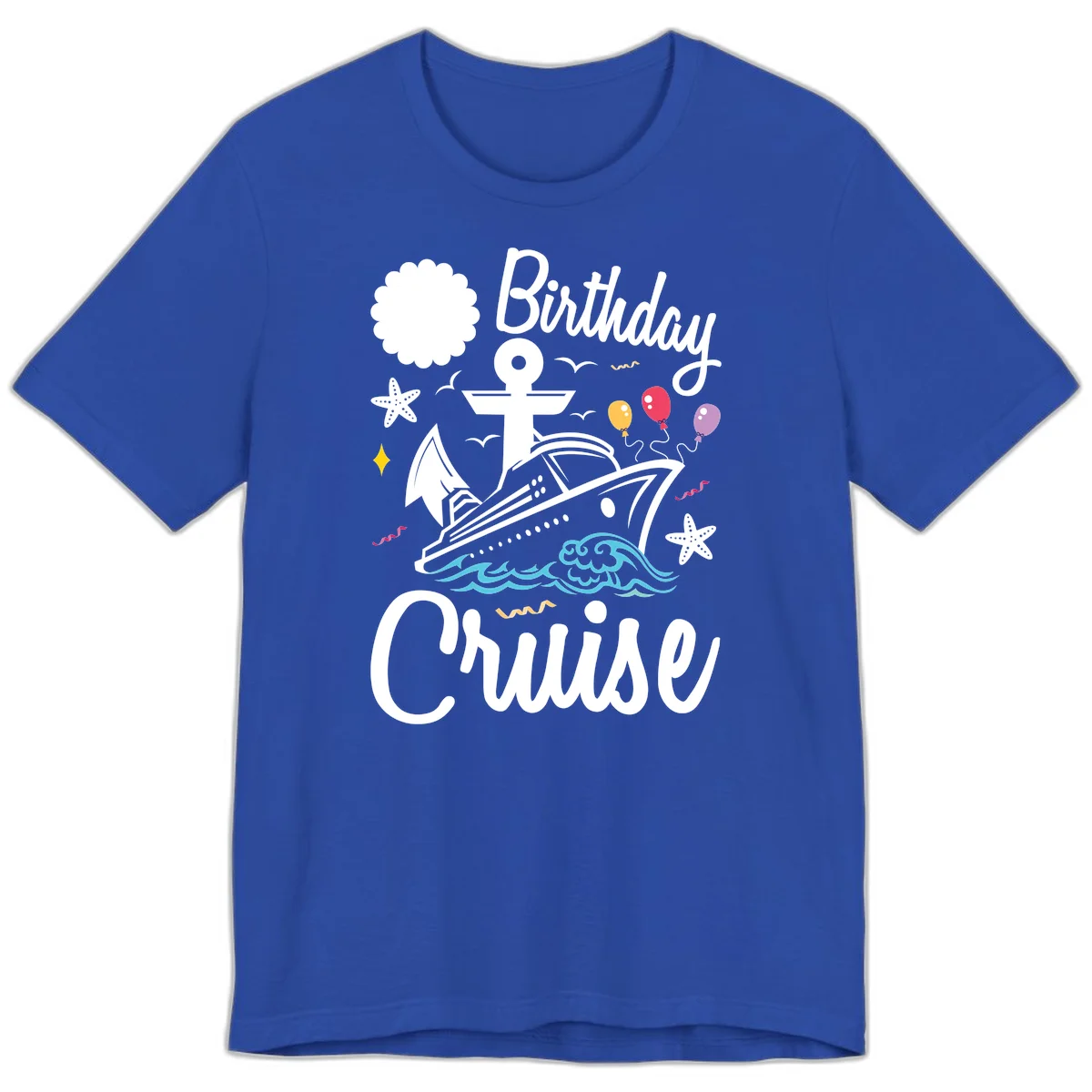 Birthday Cruise Nautical Celebration Premium T-Shirt in True Royal