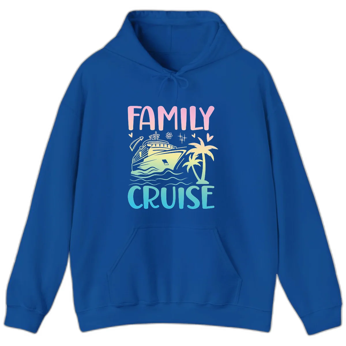 Family Cruise Vacation Hoodie in Royal
