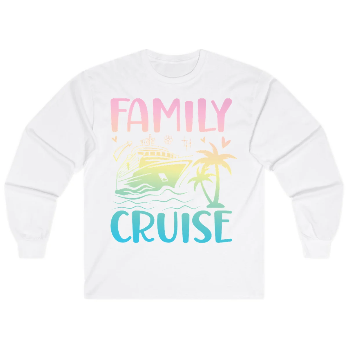 Family Cruise Vacation Long Sleeve in White
