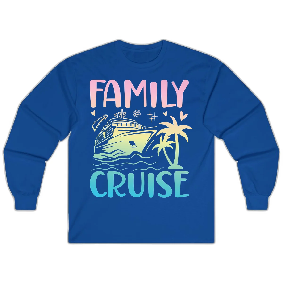 Family Cruise Vacation Long Sleeve in Royal