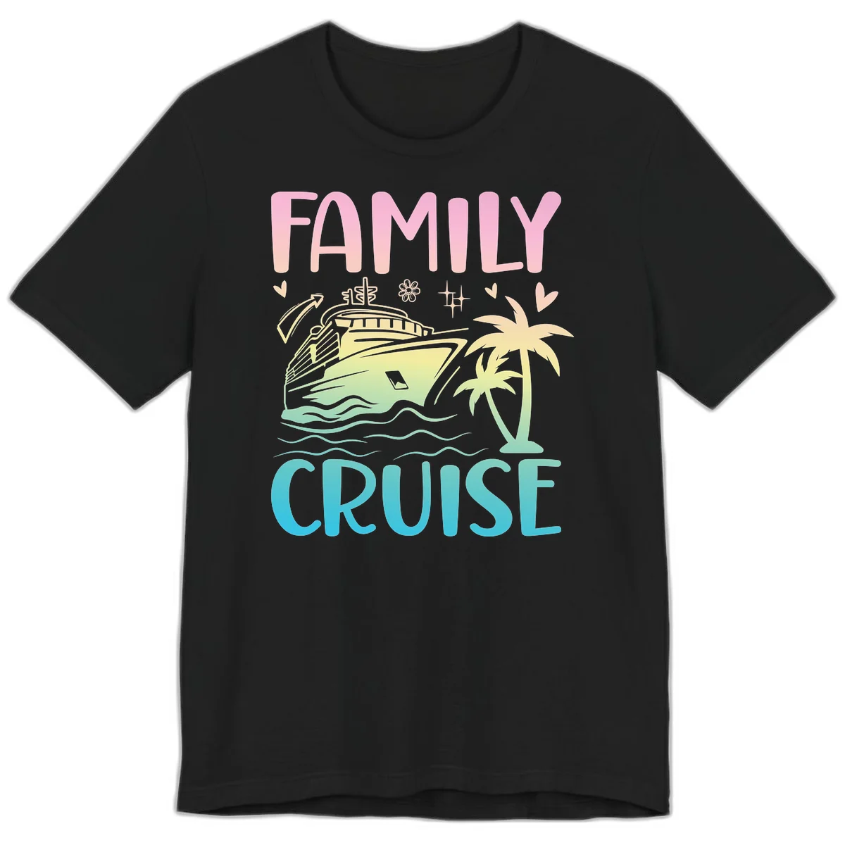 Family Cruise Vacation Premium T-Shirt in Black