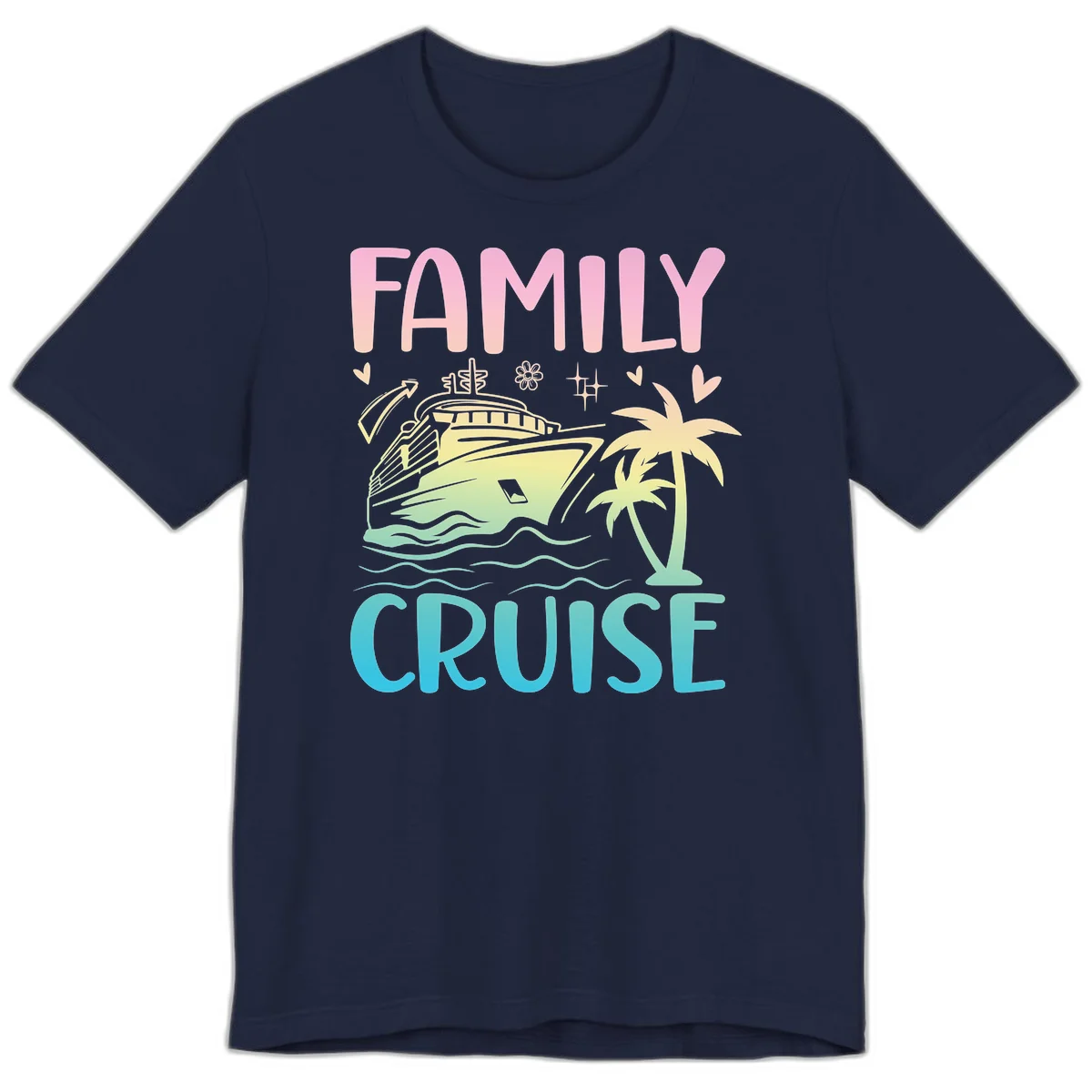 Family Cruise Vacation Premium T-Shirt in Navy